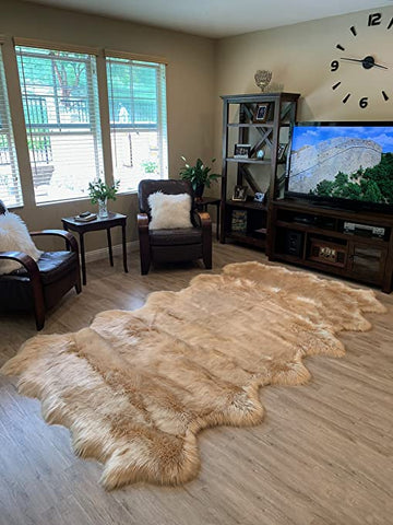 LAMBZY Faux Sheepskin Super Soft Hypoallergenic Silky Shag Rug for Living Room, Kids Room, Sofa - lambzydecor.com