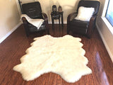 LAMBZY Genuine Sheepskin Silky Area Rug - Thick Strong Bottom Texture Stain Resistant Area Rug - lambzydecor.com