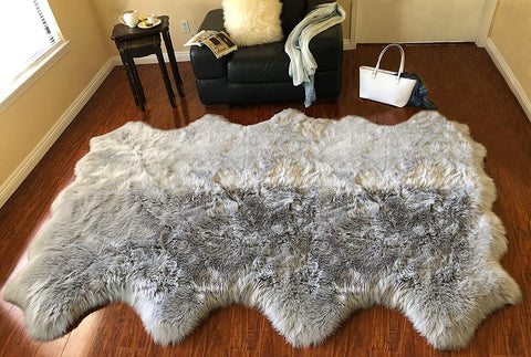 Luxury Faux Sheepskin Shaggy Silky Plush Carpet - Hypoallergenic, Free Shape Rug - lambzydecor.com