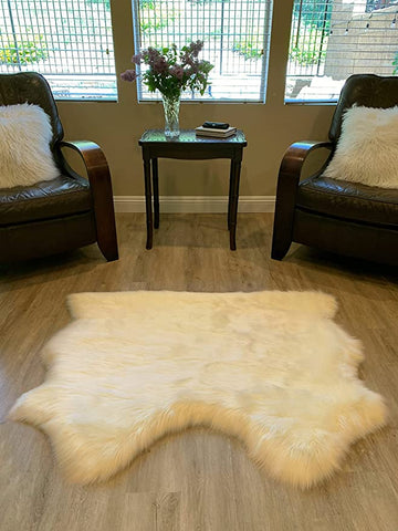 LAMBZY Faux Sheepskin Super Soft Hypoallergenic Silky Shag Rug for Living Room, Kids Room, Sofa - lambzydecor.com
