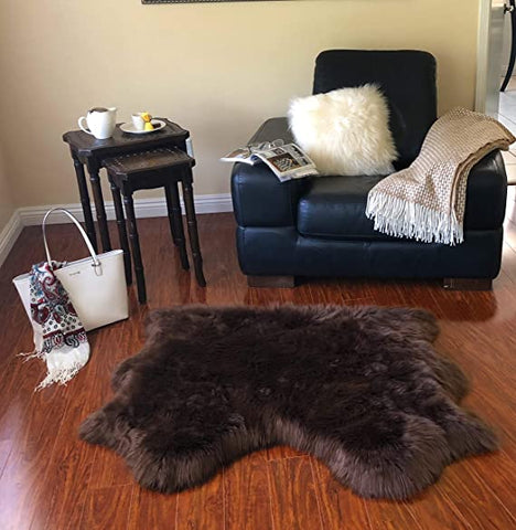 Luxury Faux Sheepskin Shaggy Silky Plush Carpet - Hypoallergenic, Free Shape Rug - lambzydecor.com