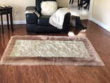 Versatile Faux Sheepskin Border Rug - Adds Coziness to Your Living Space - lambzydecor.com
