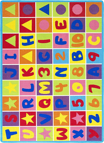 Colorful Kids Educational Rug for Playroom and Classroom - Learn and Play - lambzydecor.com