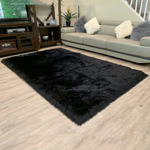 LAMBZY High Pile Super Fluffy Soft Faux Sheepskin Rug, Classic Sheepskin Super Soft to Touch Rug - lambzydecor.com