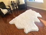 LAMBZY Genuine Sheepskin Silky Area Rug - Thick Strong Bottom Texture Stain Resistant Area Rug - lambzydecor.com