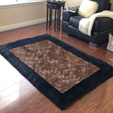 Soft and Durable Faux Sheepskin Rug with Border - Perfect for Any Room - lambzydecor.com