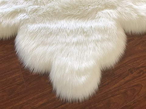 LAMBZY Faux Sheepskin Super Soft Hypoallergenic Silky Shag Bear Rug for Living Room, Kids Room, Sofa - lambzydecor.com