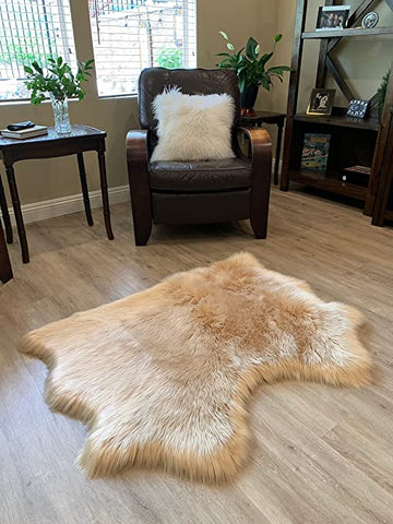 LAMBZY Faux Sheepskin Super Soft Hypoallergenic Silky Shag Rug for Living Room, Kids Room, Sofa - lambzydecor.com