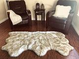 LAMBZY Genuine Sheepskin Silky Area Rug - Thick Strong Bottom Texture Stain Resistant Area Rug - lambzydecor.com