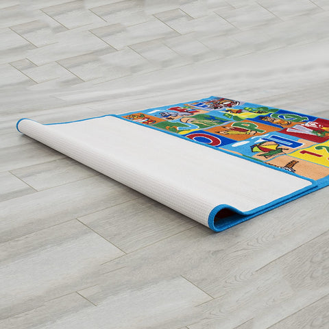 Colorful Kids Educational Rug for Playroom and Classroom - Learn and Play - lambzydecor.com