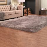 Plush and Premium Faux Sheepskin Shag Rug - Lena Collection, Square Area Rug - lambzydecor.com