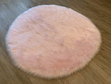 LAMBZY Faux Sheepskin Super Soft Hypoallergenic Silky Round Shag Rug for Living Room, Kids Room, Sofa - lambzydecor.com