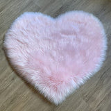 LAMBZY Faux Sheepskin Super Soft Hypoallergenic Heart Shaped Shag Rug for Living Room, Kids Room, Sofa - lambzydecor.com