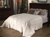 Super Soft Faux Sheepskin Silky Shag Bedspread - lambzydecor.com