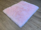 LAMBZY Faux Sheepskin Super Soft Hypoallergenic Silky Square Shag Rug for Living Room, Kids Room, Sofa - lambzydecor.com