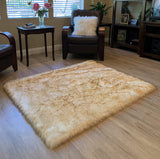 LAMBZY Faux Sheepskin Super Soft Hypoallergenic Silky Square Shag Rug for Living Room, Kids Room. - lambzydecor.com