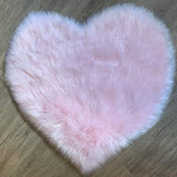 LAMBZY Faux Sheepskin Super Soft Hypoallergenic Heart Shaped Shag Rug for Living Room, Kids Room, Sofa - lambzydecor.com