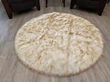 LAMBZY Faux Sheepskin Super Soft Hypoallergenic Silky Round Shag Rug for Living & Kids Room, Sofa - lambzydecor.com