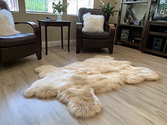 Super Soft Faux Sheepskin Silky Shag Rug