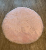 LAMBZY Faux Sheepskin Super Soft Hypoallergenic Silky Round Shag Rug for Living Room, Kids Room, Sofa - lambzydecor.com